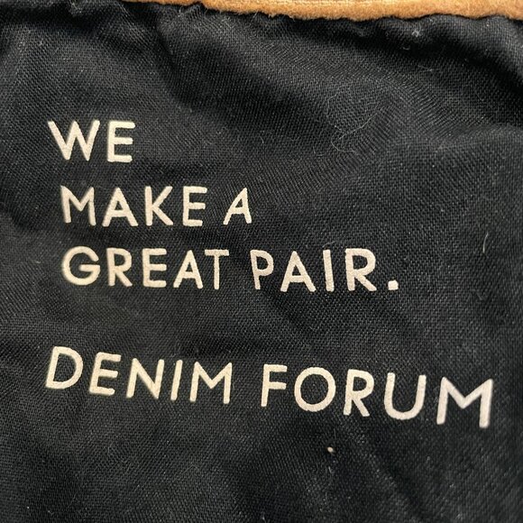 Denim Forum The Joni Hi Rise Loose Corduroy Cotton Pants Golden Brown Sz 26 - Picture 14 of 16